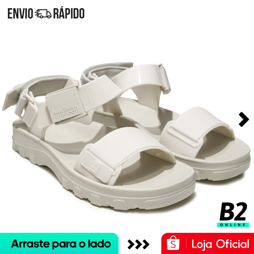 Sandália Melissa Kick Off Sandal Low Feminina Bege Original com Nota Fiscal e Garantia