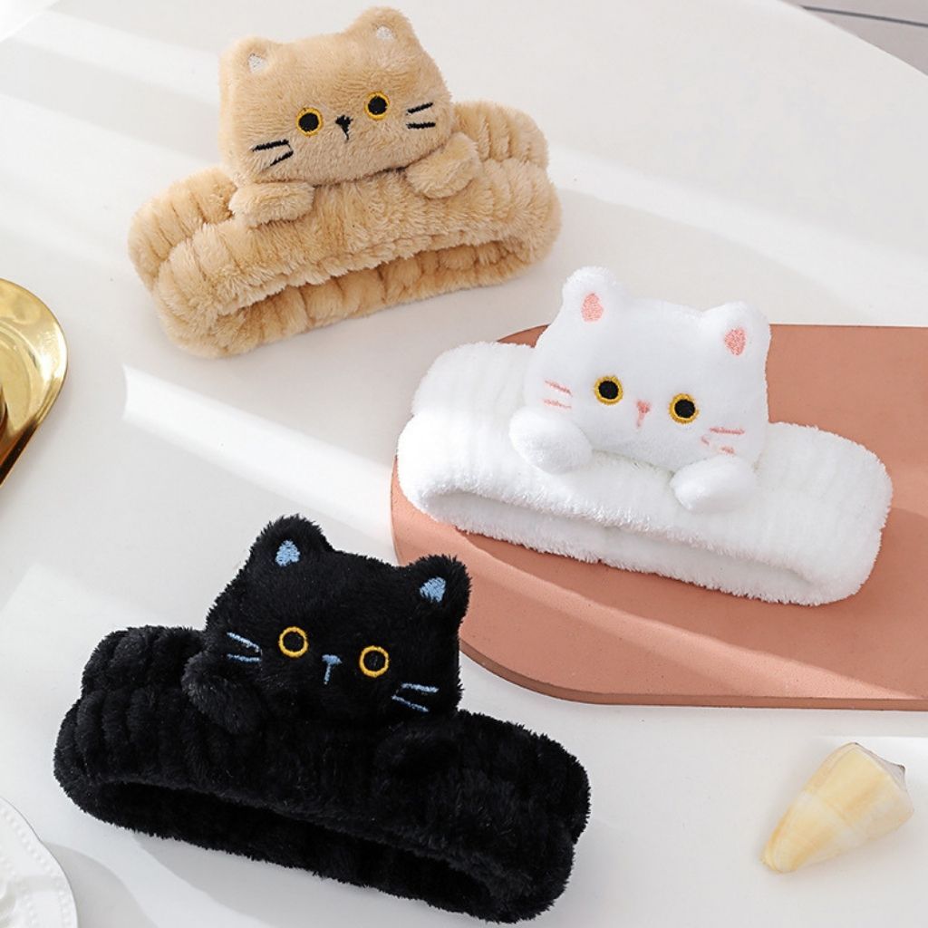 Allmini - Faixa de Cabelo Skincare e Maquiagem Gatinhos Curiosos
