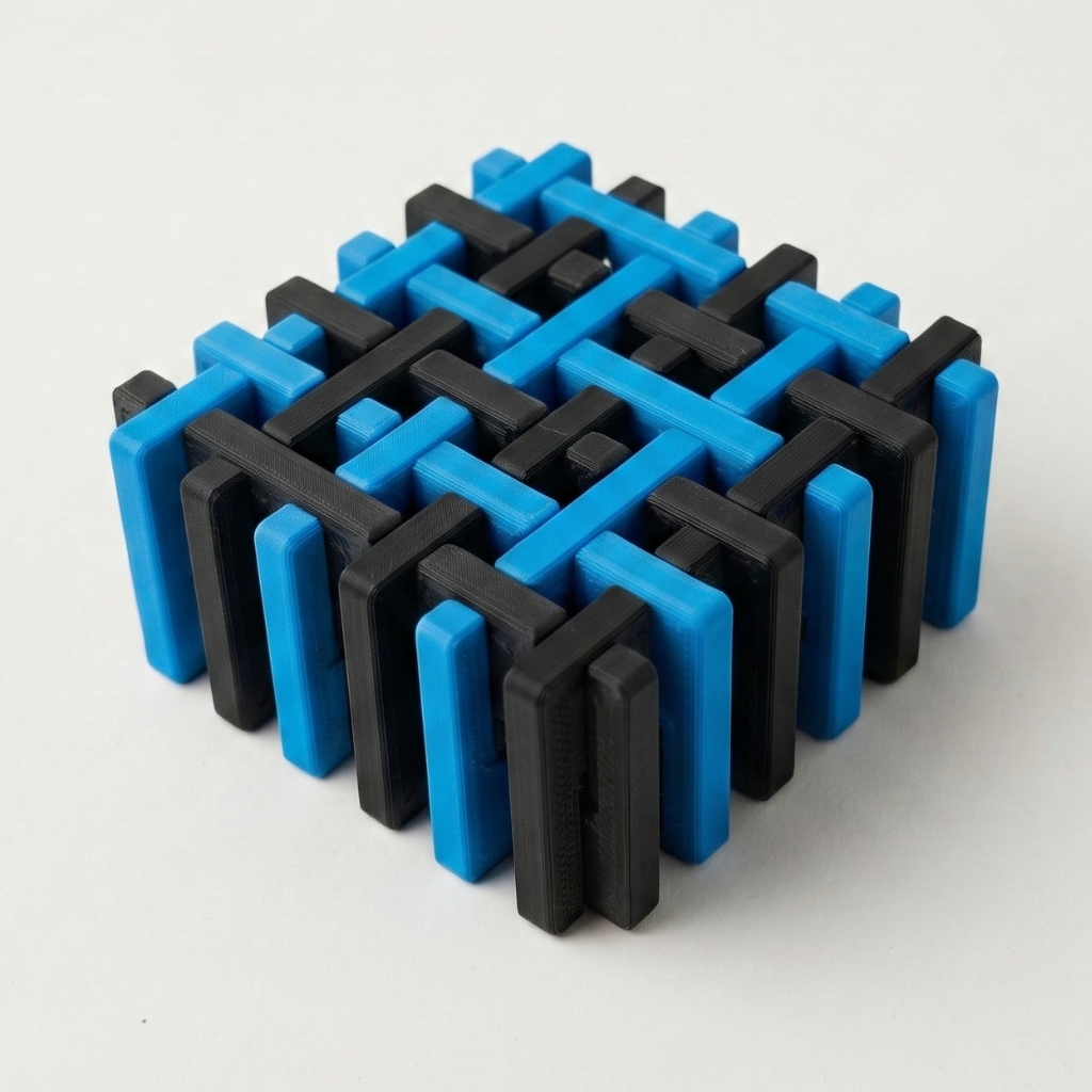 Quebra-Cabeça 3D NIGMA I6 Puzzle Intertravado 12 Peças Jogo de Lógica Raciocínio Adulto Anti-Stress Desafio Presente