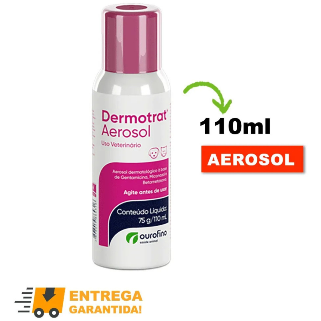 Aerosol Spray Dermotrat Para Cachorro E Gato Problema De Pele 110ml Original