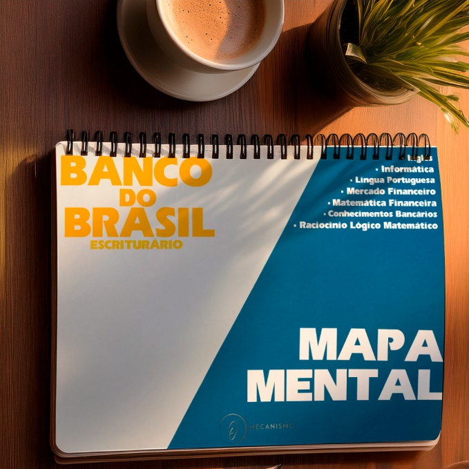 Imagem Mapa Mental Banco do Brasil 2026 Atualizado | Concurso BB Escriturário Completo | Estude + Rápido