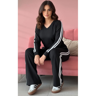 Conjunto Feminino manga longa Moletinho com elastano em Oferta na Shopee