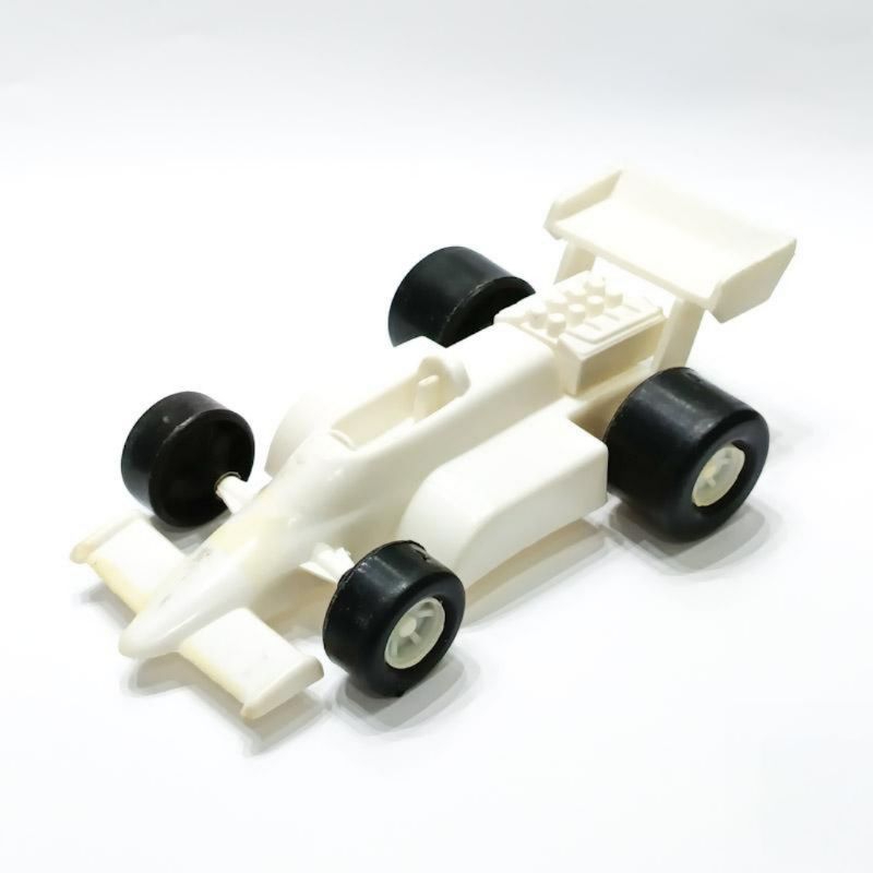 Carrinho de Corrida Fórmula Indy F1 Branco Plástico Bolha Soprado