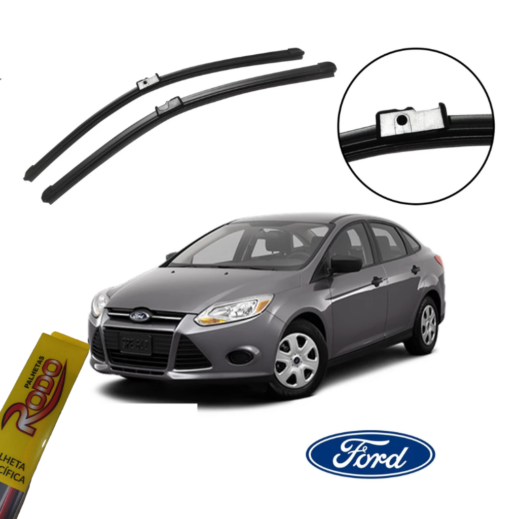 PAR de Palheta Dianteira Limpador Ford Focus 08/13 (rodo)