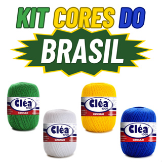 KIT Linha cores do BRASIL Cléa 1000 - Circulo 151g 100% Algodão em Oferta na Shopee