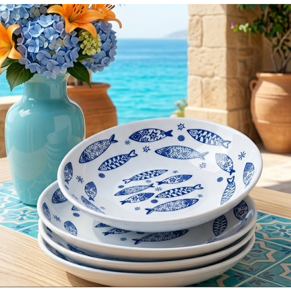 Kit 4 Pratos Fundos De Melamina Cozinha 18cm Reforçado em Oferta na Shopee