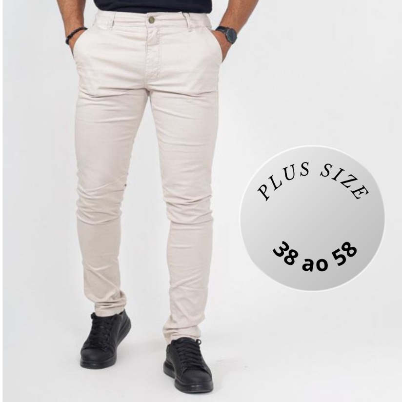 Calça Alfaiataria Masculina  Plus Size 38 ao 58 Slim Elastano Premium Sport Fino Luxo