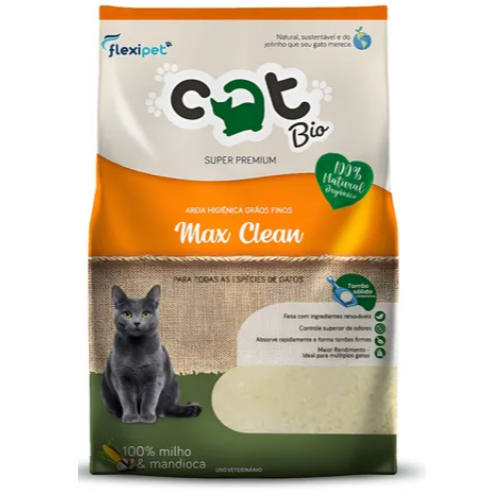 2 pacotes Areia Catbio Biodegradável 4 Kg - Max Clean - Grãos Finos ( postagem em 24horas )