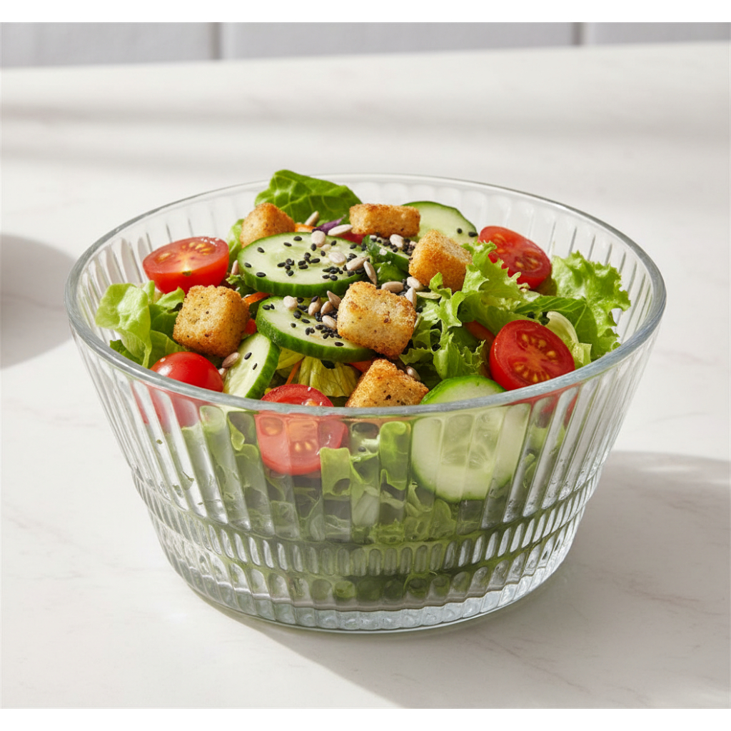 Saladeira Vidro Temperado 1.10l Redonda bowl tigelaTransparente