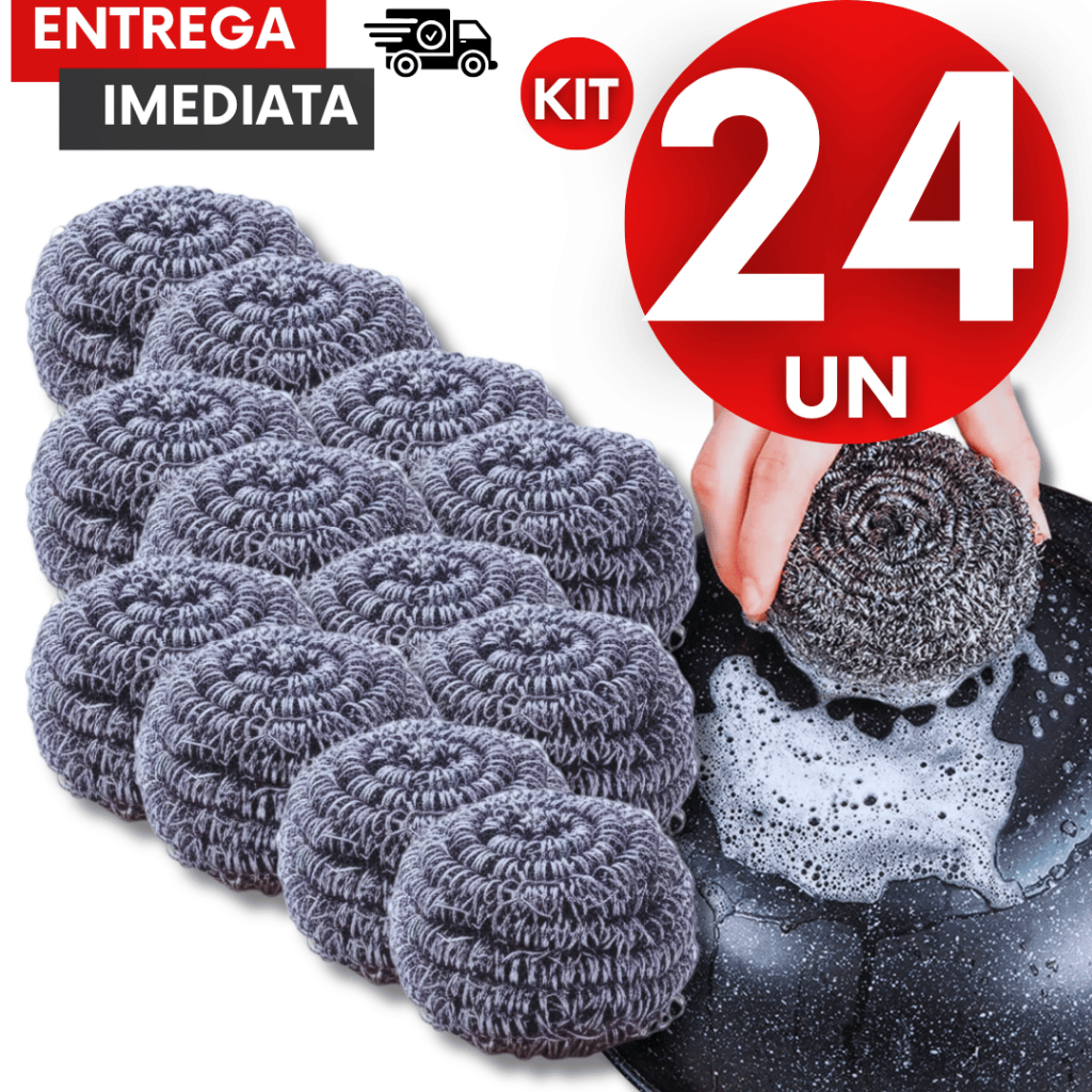 Utilidades Esponjas Bucha de Aço Limpa Panela Engordurada dá Brilho Grelha Cozinha Utilidades