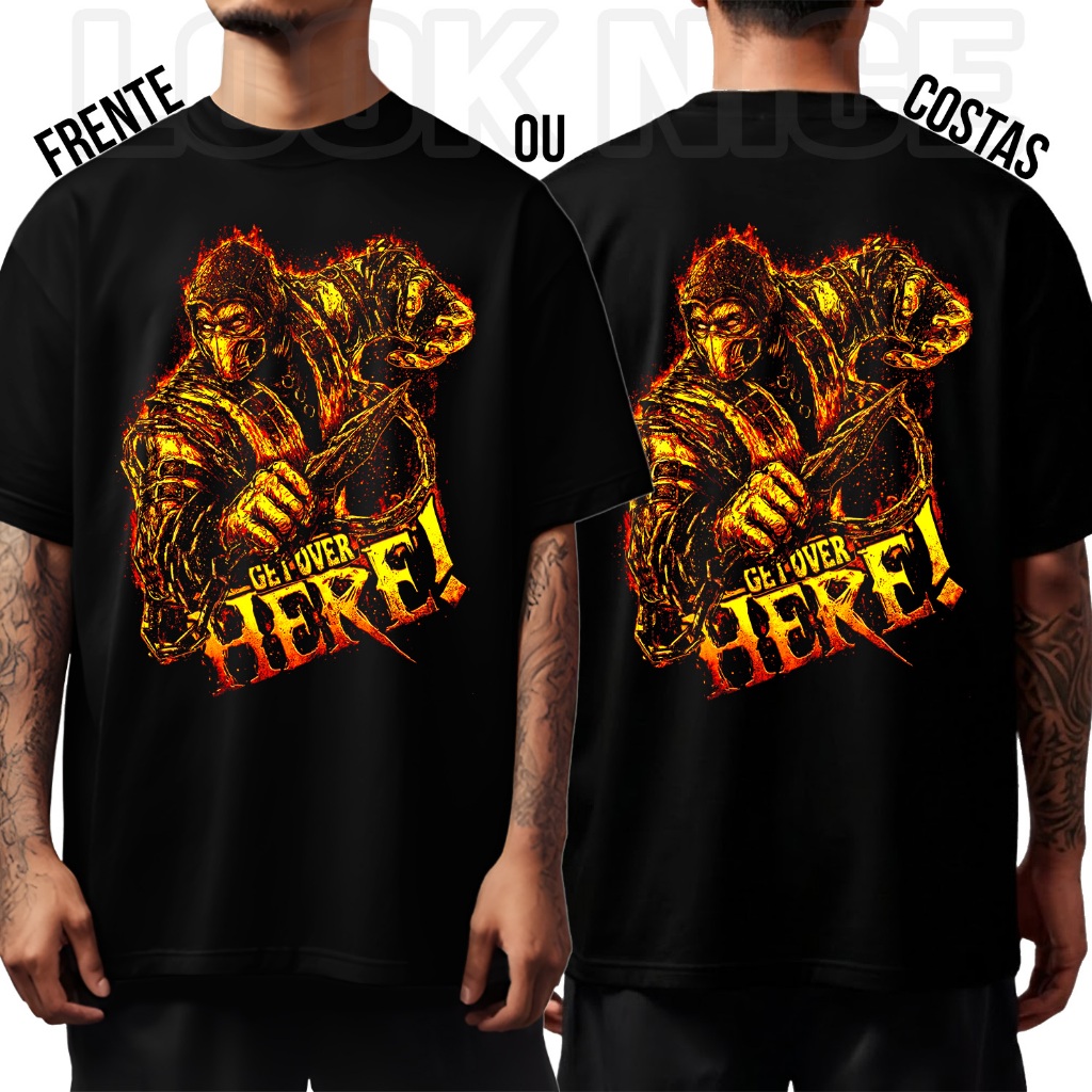 Camiseta Básica e Oversized Scorpion Mortal Kombat - 1667