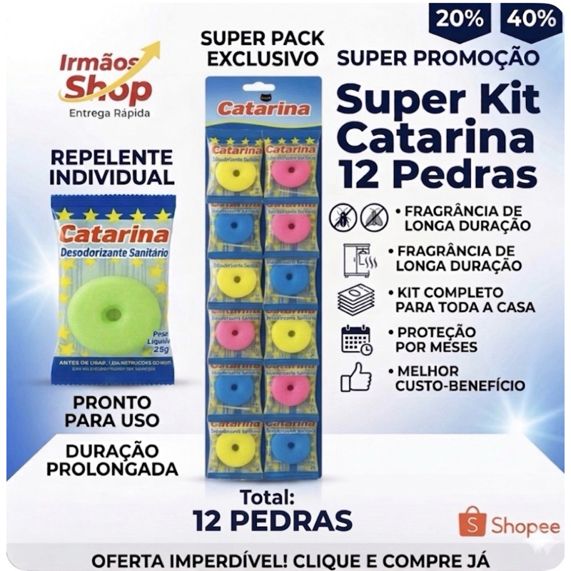 Kit 12 Pedra Sanitária 25g Vaso Banheiro Fragrância Promoção em Oferta na Shopee