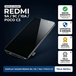 TELA DISPLAY FRONTAL REDMI 9A/9C/10A/POCO C3/C31