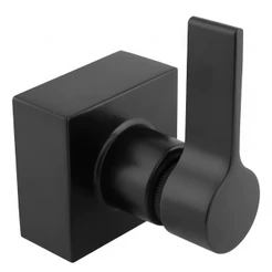 Acabamento C-70 Preto Para Registro Padrao Deca, Acabamento Metal Preto Canopla Quadrada Para Chuveiro
