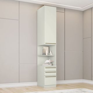 Mesa de Cabeceira Modulada 1 Porta 3 Gavetas Seletto Henn em Oferta na Shopee