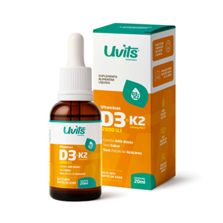 Vitamina D3 2.000ui + K2 Mk7 24mcg 20ml - Uvits em Oferta na Shopee