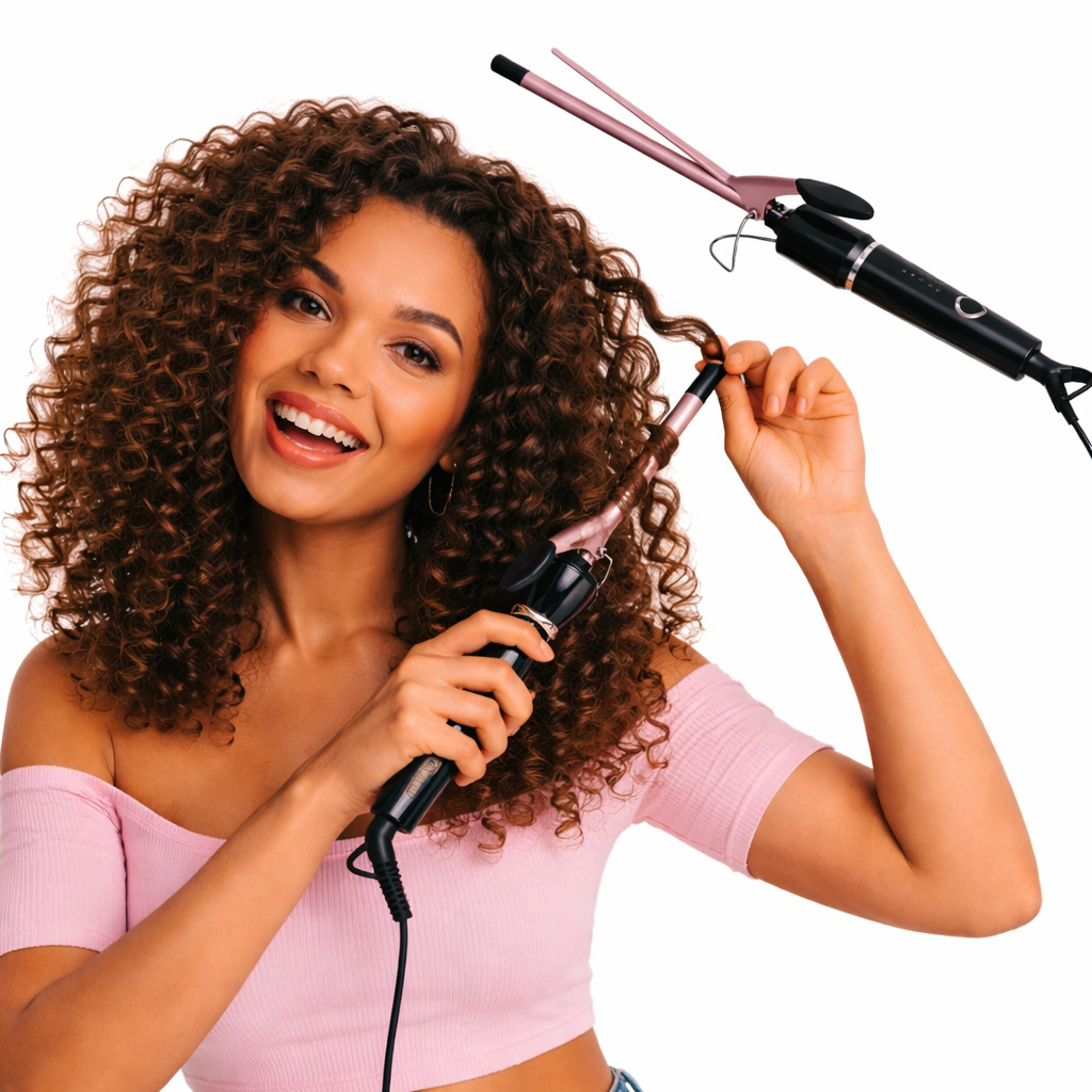 Modelador de Cachos Finos e Definidos Profissional Aquecimento Rápido Babyliss Barril 9mm Bivolt