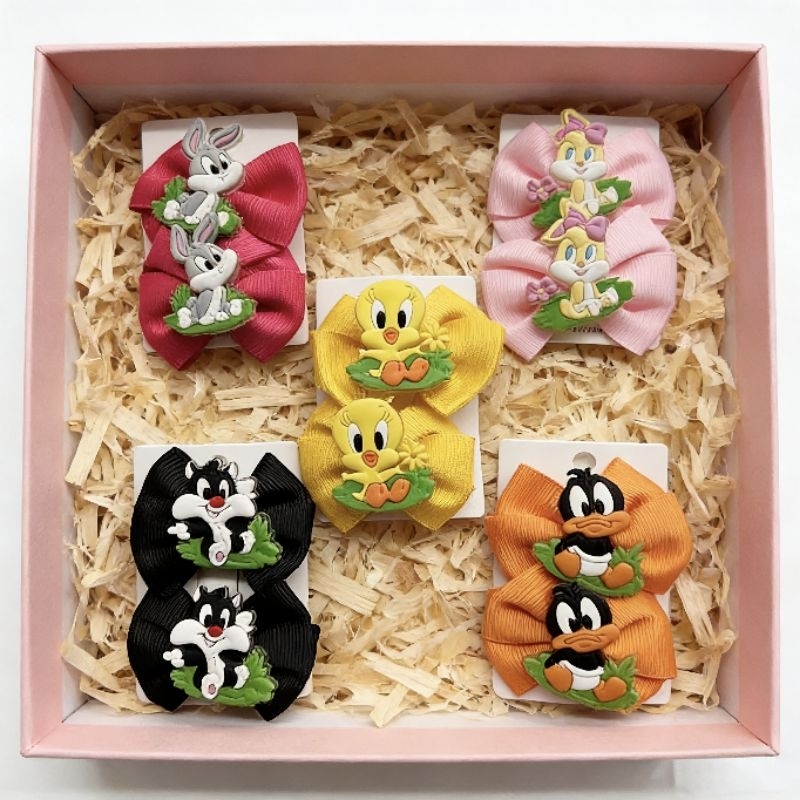 Par de Laços da baby looney tunes piu-piu frajola pernalonga Patolino tiktok infantil TEMA FESTA