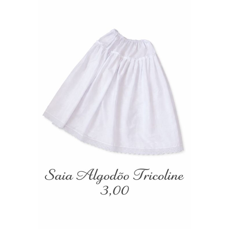 Umbanda Candomblé Saia Algodão Tricoline 3,00 P ao GG