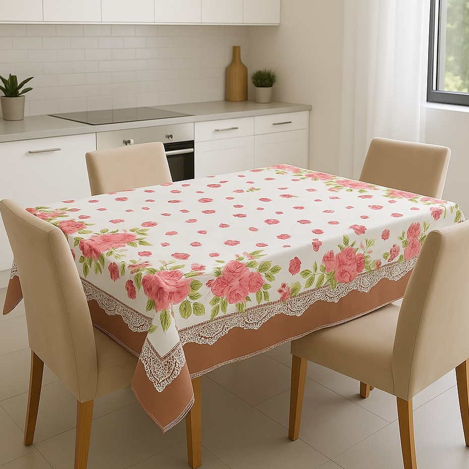 Toalha De Mesa Em 3 Tamanhos Diponíveis Tecido Oxford Estampado Forro De Mesa Limpeza Fácil