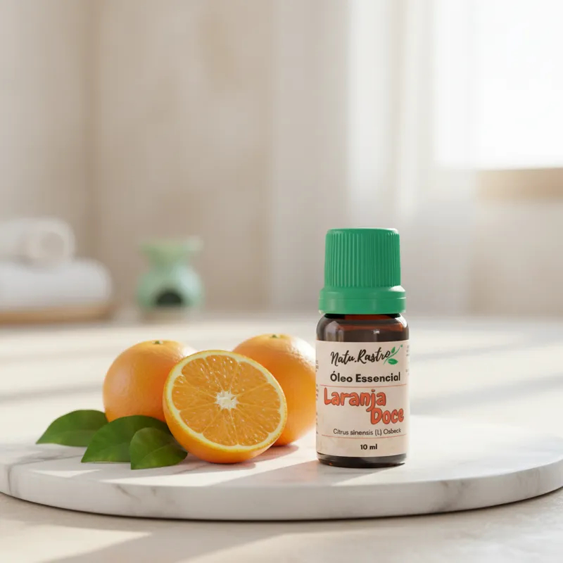 Óleo Essencial de Laranja Doce Natu.Rastro 10ml - Energizante e revigorante.