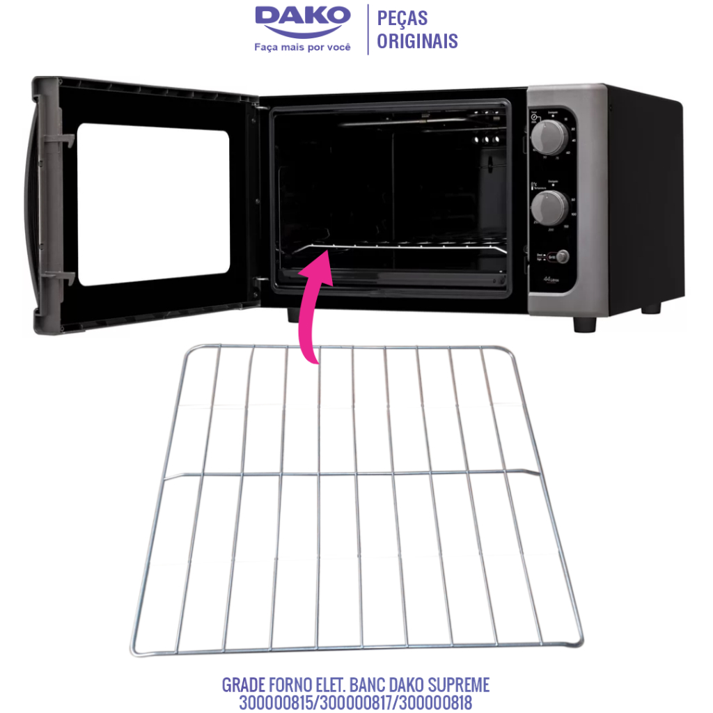 GRADE FORNO ELETRICO BANCADA DAKO SUPREME 300000815/300000817/300000818