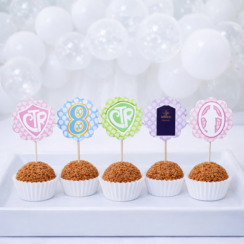 Topper de docinhos ou cupcake BATISMO SUD/tags BATISMO SUD/ Festa BATISMO SUD/ MÓRMON / PRIMÁRIA