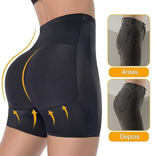 Calcinha Short Com Estofamento Espuma Bundex Levanta Aumenta Calcinha Short Modeladora de Barriga Enchimento de Glúteos