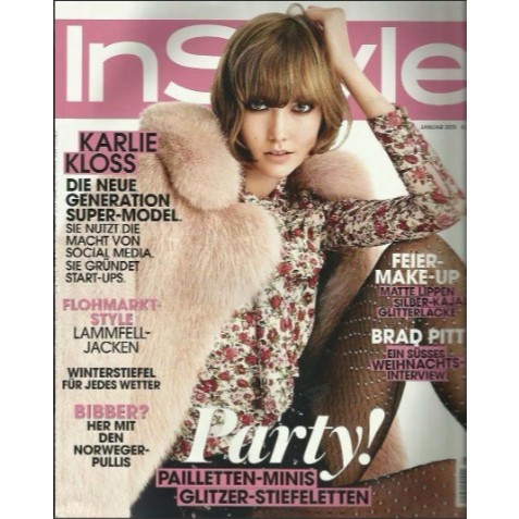 Revista IN Style, de Janeiro de 2015, com Karlie Kloss na Capa