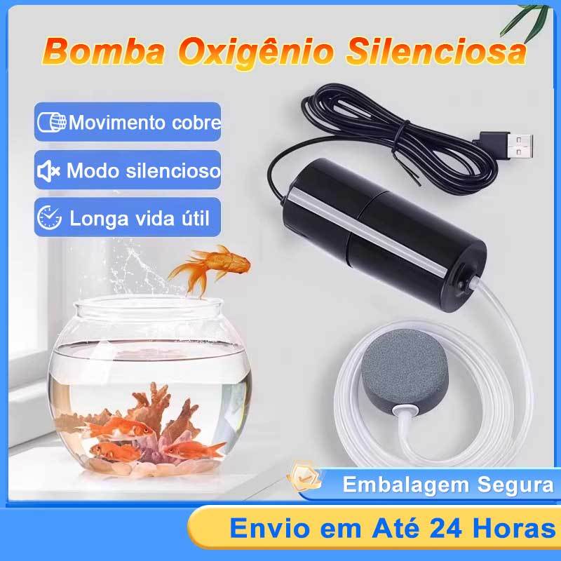 Bomba Aeradora USB Ultra Silenciosa Mini Oxigênio para Aquário Doméstico e Pesca