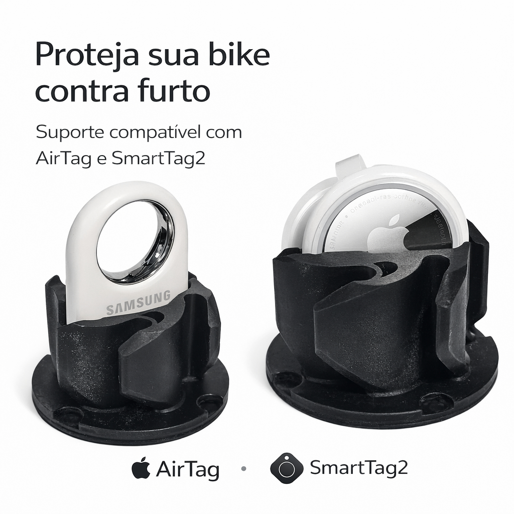 Suporte Para Rastreador Bicicleta Compatível AirTag SmartTag2 Anti Furto Discreto Fixação Segura Proteção Bike
