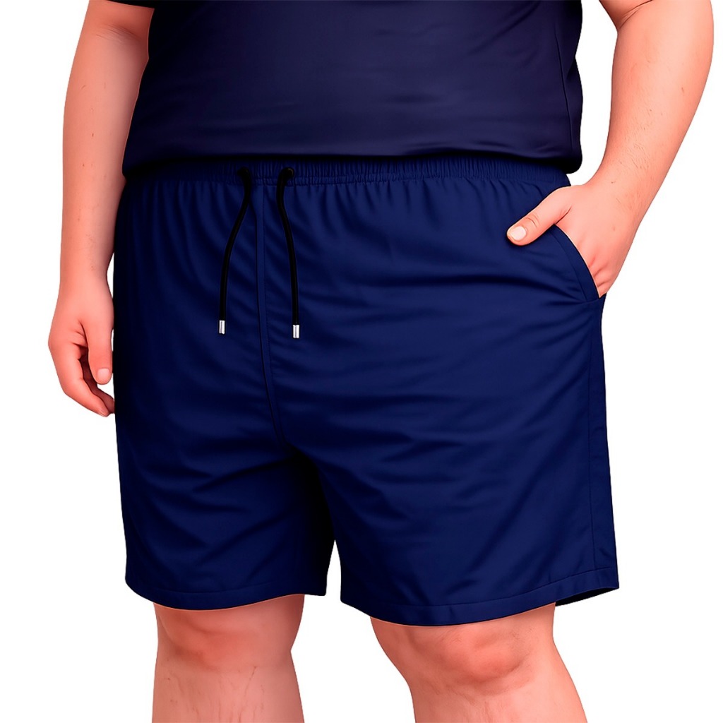 Bermuda Tactel com Elastano Plus Size Masculina Academia Praia Caminhada