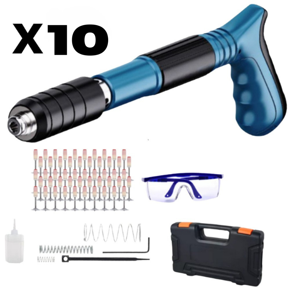 Pistola De Fixação De Ação Direta Finca Pinos + 10 Pinos Nf em Oferta na Shopee