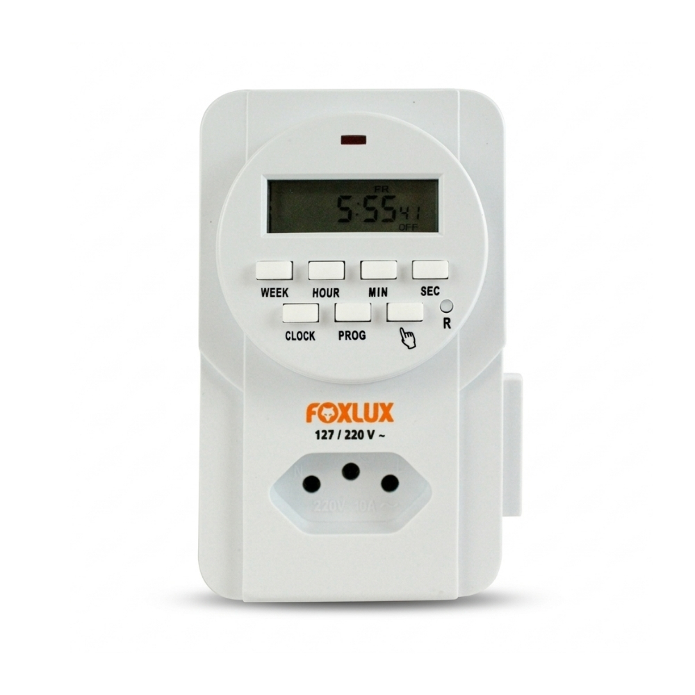 Controlador Digital Bivolt Foxlux para Iluminação Tomadas Ventiladores Bombas Equipamentos Elétricos