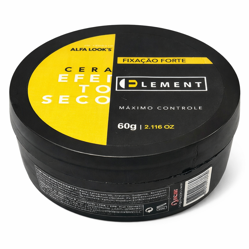 Pomada Modeladora  Masculina Efeito Seco Alfa Looks Element 60g