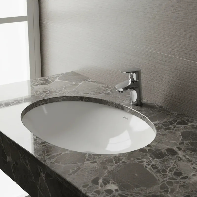 Cuba Cerâmica De Embutir Oval Docol - 450x360x165mm