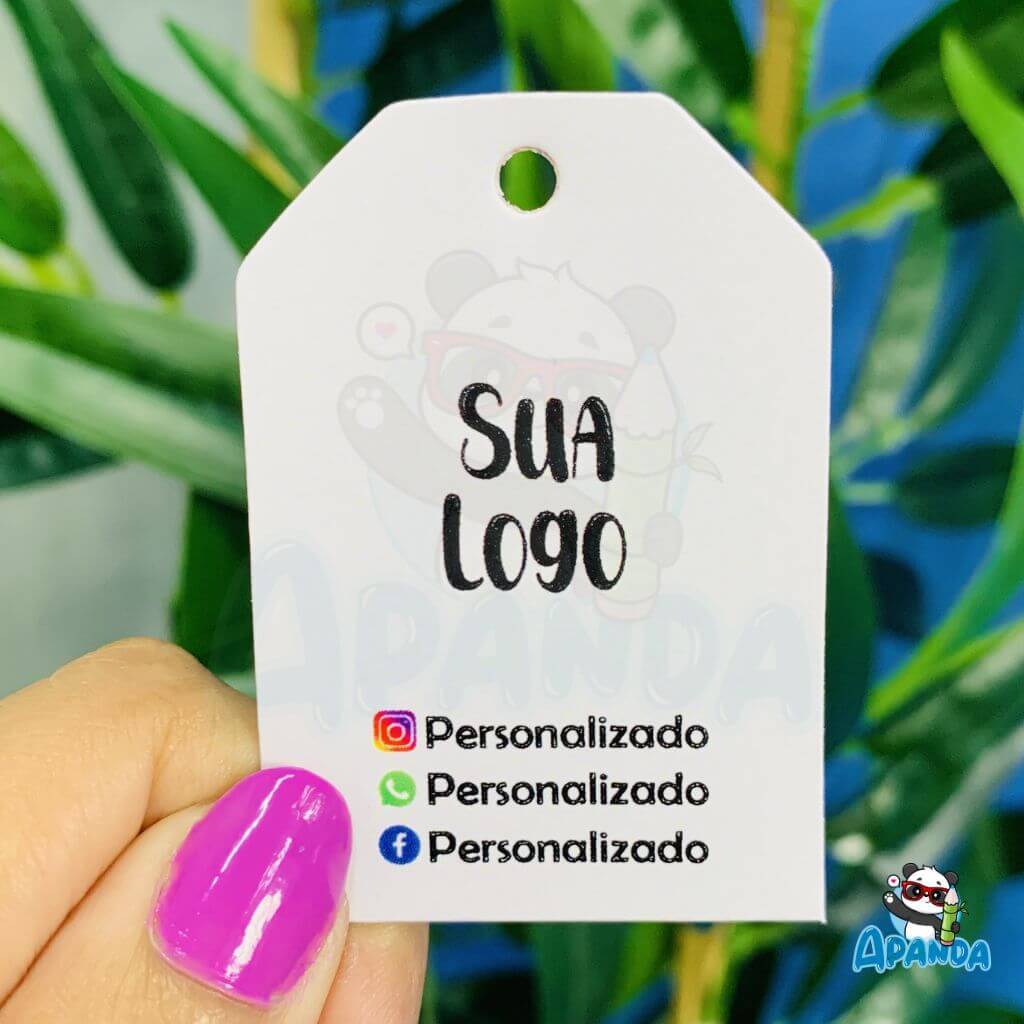 Tag Personalizada 4x6 cm – Com sua Arte, Logo ou Frase!