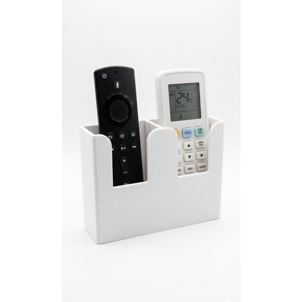 Suporte BRANCO Duplo de Parede Porta Controle Remoto Tv Universal Duplo Ar Ventilador