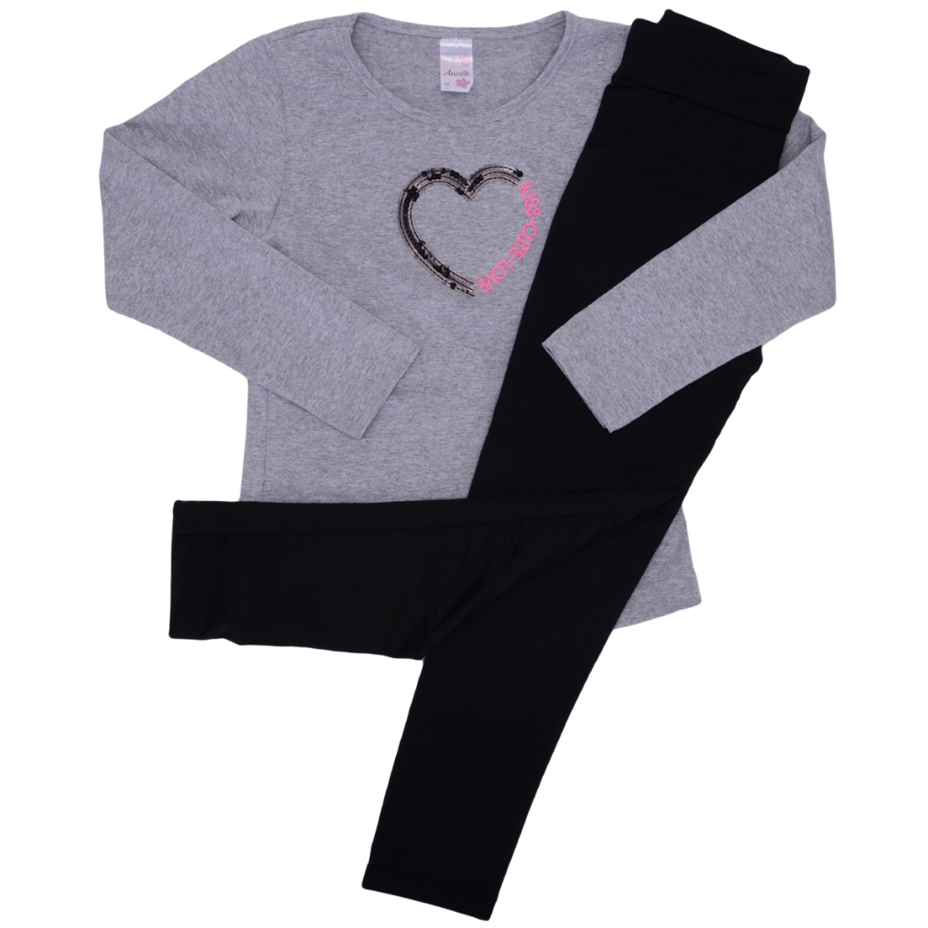 Conjunto Juvenil Menina Roupa Frio Infantil 10 AO 16 em Oferta na Shopee