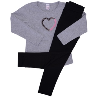 Conjunto Juvenil Menina Roupa Frio Infantil 10 AO 16 em Oferta na Shopee