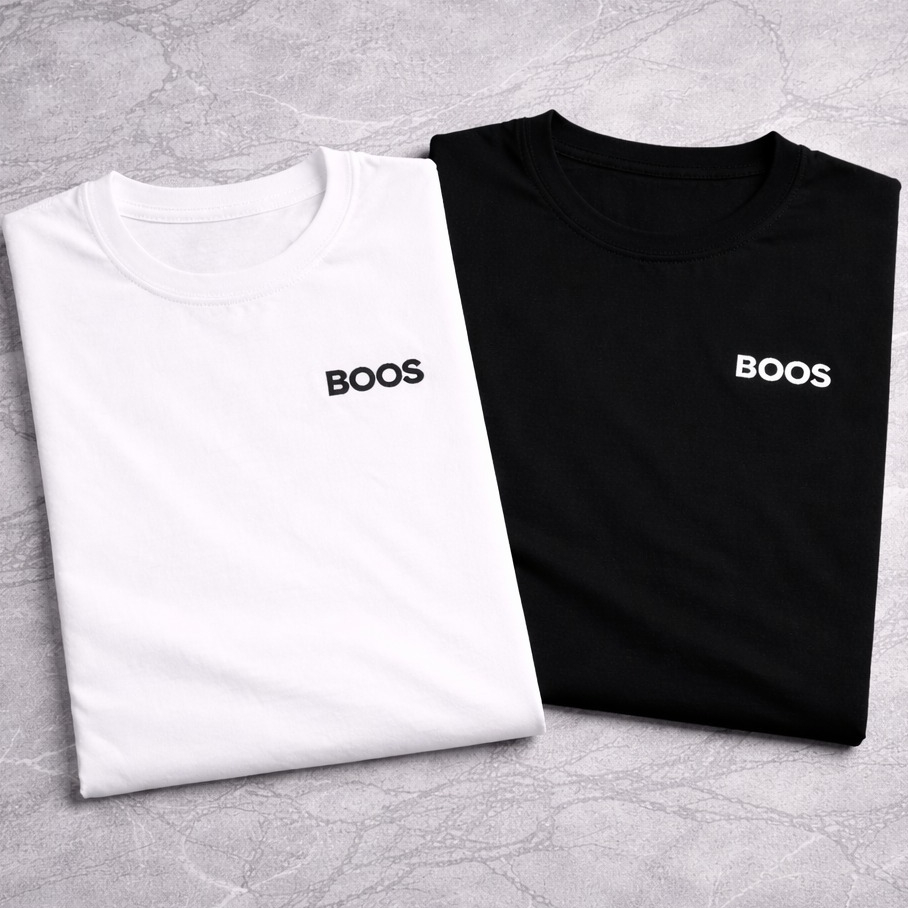 Kit 2 Peças B 0 S 2 Masculina Camiseta Masculina 100% Algodão