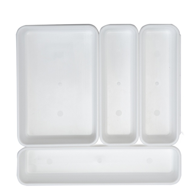 Kit com 4 Porta Talher Gaveta Paris Com Tampa 4 Compartimento Organizador Talheres
