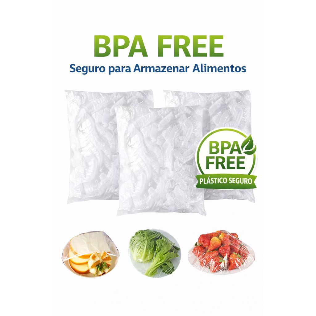 Protetor de Alimentos 30x30cm 100UN Descartável Tampa Plástico Potes Pequenos Cozinha Geladeira