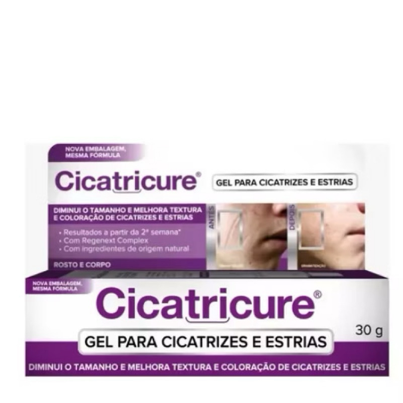 Cicatricure Gel 30g Para Cicatrizes, Estrias, Acne e Manchas – Rosto e Corpo