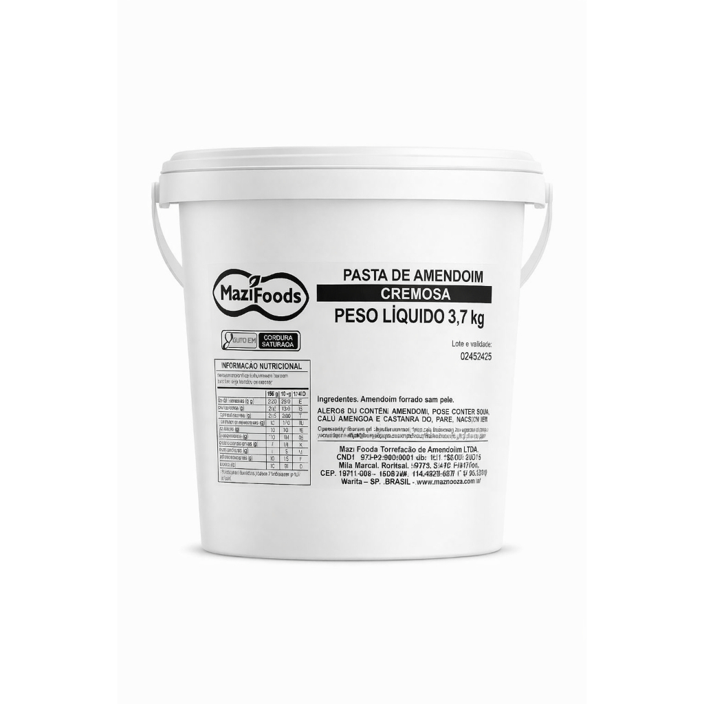 Pasta de Amendoim Integral Cremosa 3,7 kg