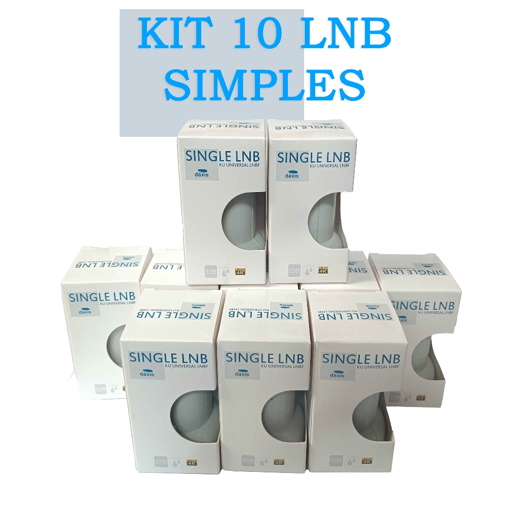 KIT COM 10 LNB SIMPLES BANDA KU UNIVERSAL BANDA KU 1 SAIDA SKY