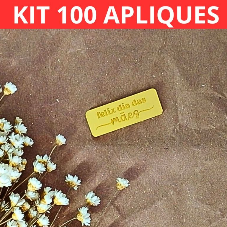 Etiqueta/Tag Acrílico Espelhado Personalizada 3,5cm x 1,3cm – Para lembrancinha e festa, laços, tassel, crochê, brindes