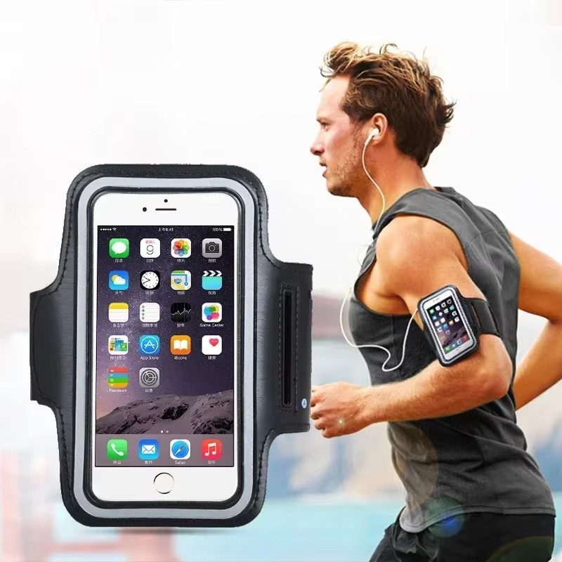 Capa de Braço Fitness para Celular Ajustável Corrida Academia Esportiva Suporte Smartphone