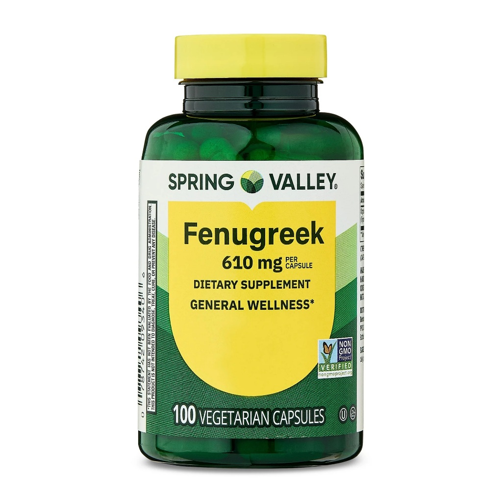 Fenugreek 610mg Com 100 Cápsulas Spring Valley