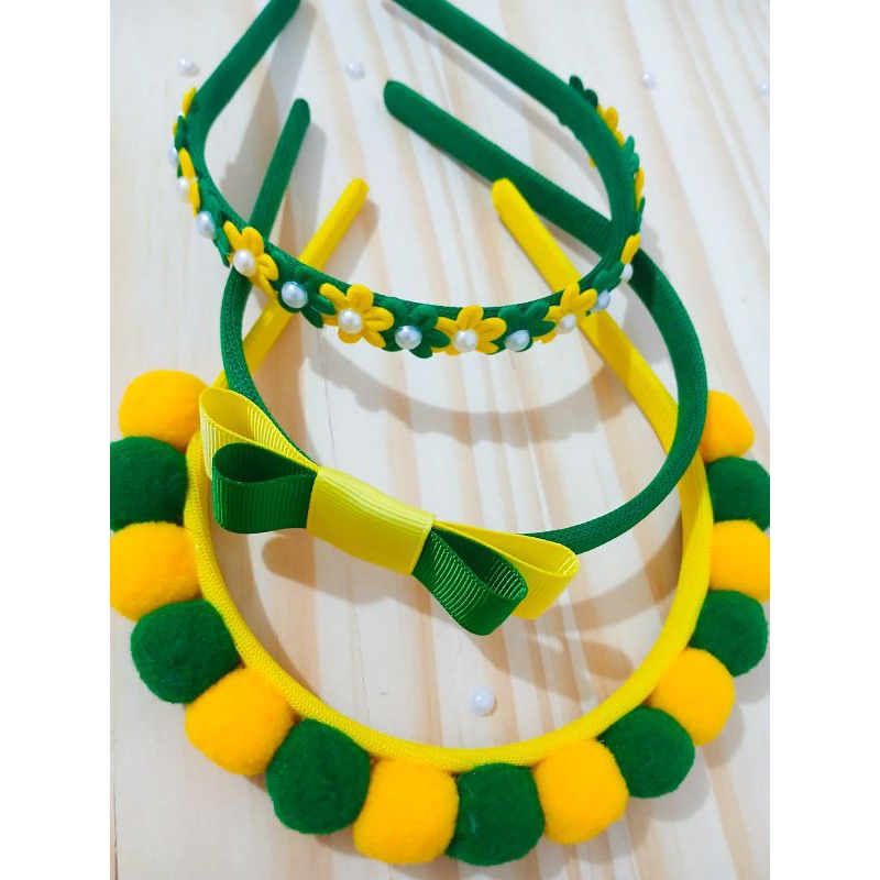 kit 3 Tiaras Copa do Mundo Tiaras do Brasil Kit Copa do Mundo Arquinho do Brasil  Kit Copa